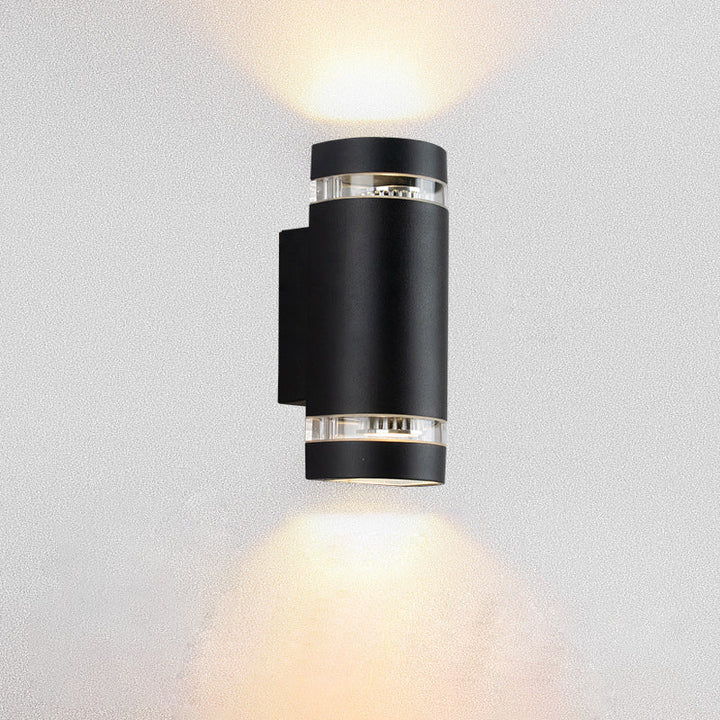 Contemporary Industrial Waterproof Aluminum Cylinder LED Up And Down Luminous Spotlight Wall Sconce Lamp For Outdoor Patio | Stornfield