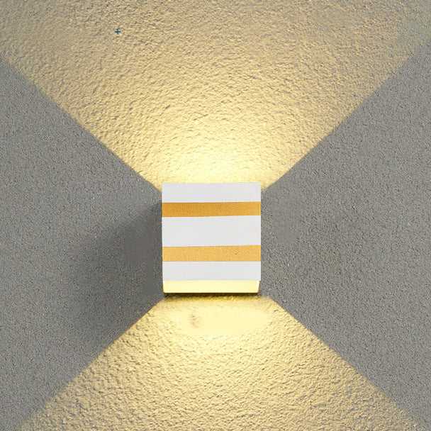 Outdoor Minimalist Square Cube Aluminum Waterproof LED Wall Sconce Lamp | Stornfield