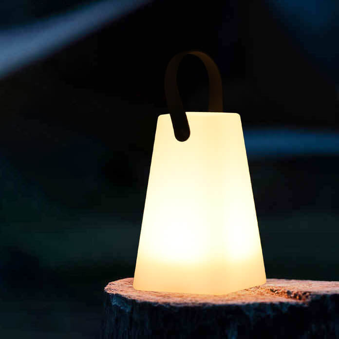 Modern Simplicity Plastic Round Square Hand LED Table Lamp For Outdoor Patio | Stornfield