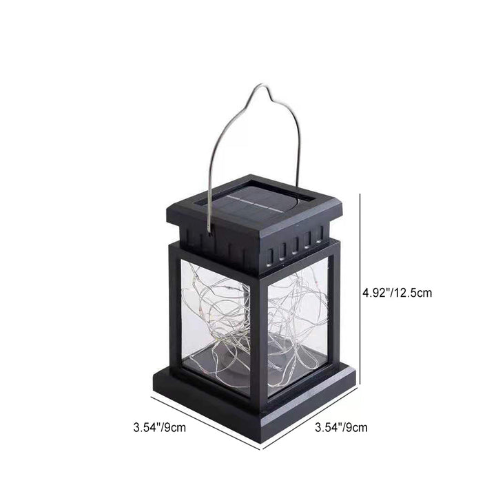 Modern Minimalist Solar Rectangular Iron Glass LED Outdoor Light For Garden | Stornfield