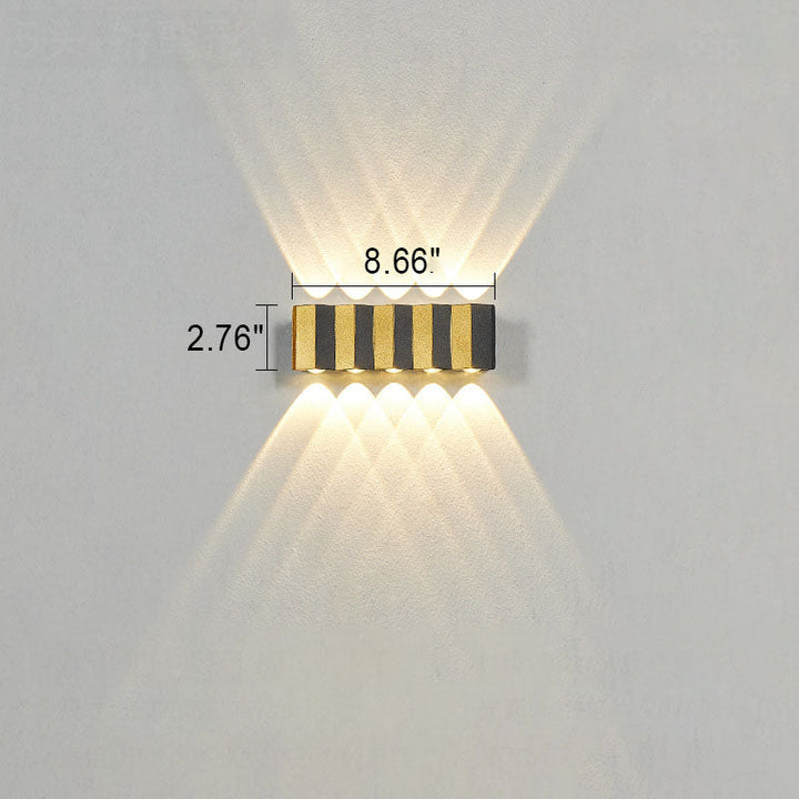 Stornfield | Modern Light Luxury Golden Aluminum Outdoor Waterproof Terrace LED Wall Lamp