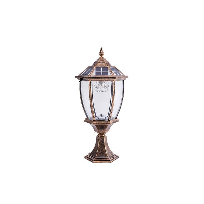 Outdoor Solar Waterproof Aluminum Glass 1-Light Lawn Landscape Light | Stornfield