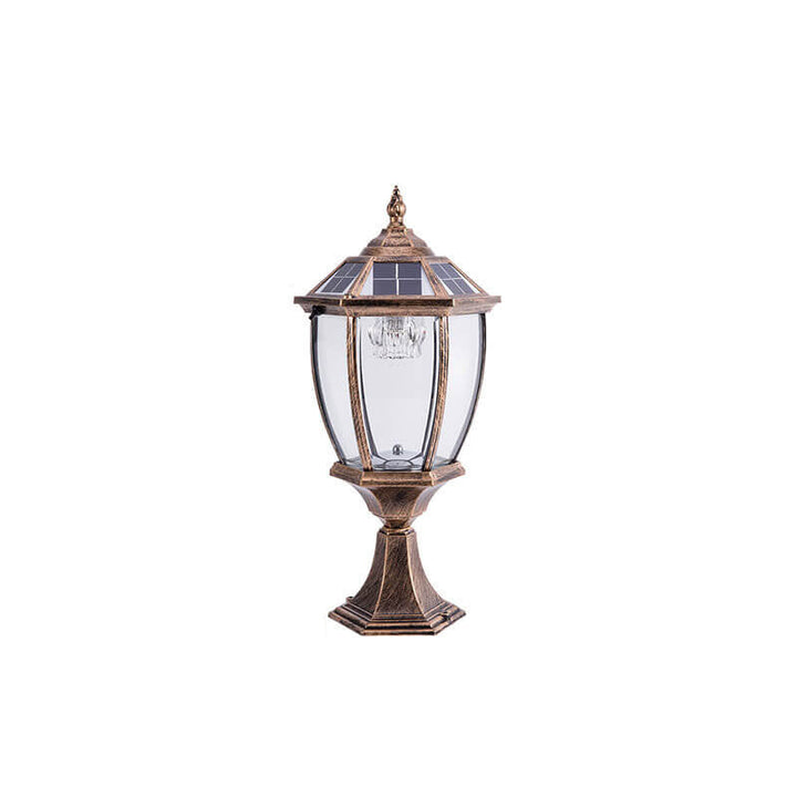 Outdoor Solar Waterproof Aluminum Glass 1-Light Lawn Landscape Light | Stornfield