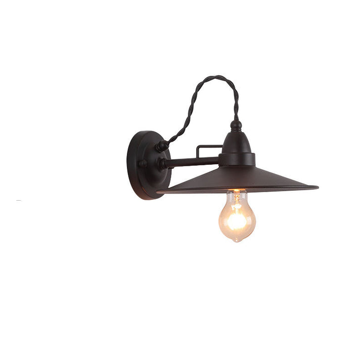 Contemporary Industrial Waterproof Metal Plate Bowl 1-Light Wall Sconce Lamp For Outdoor Patio | Stornfield