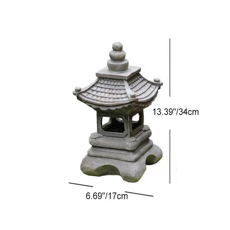 Retro Decorative Solar Tower Resin LED Outdoor Landscape Lighting | Stornfield