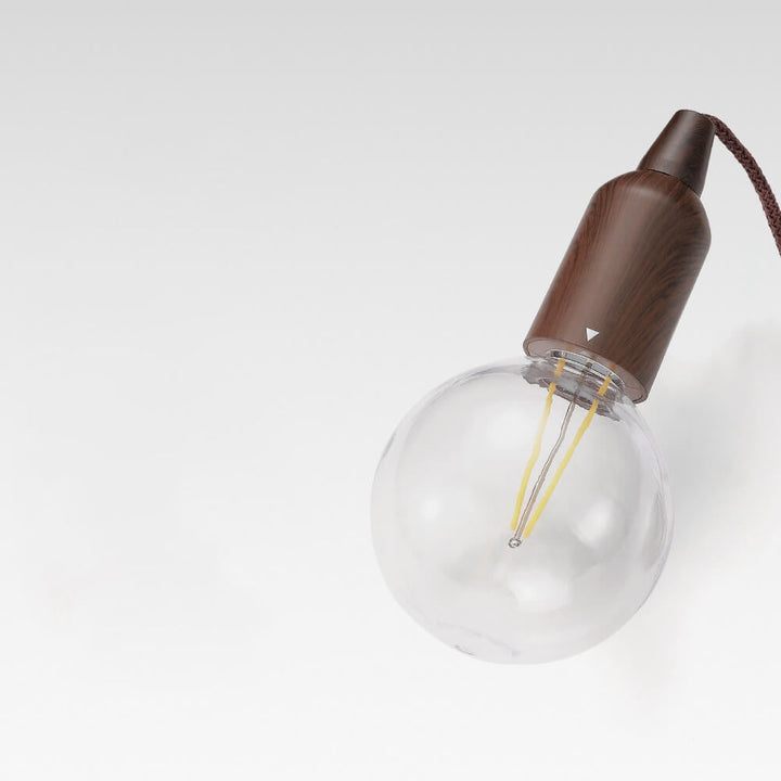 Retro Portable Waterproof Wood Round Cone Battery USB 1-Light Camping Outdoor Light | Stornfield
