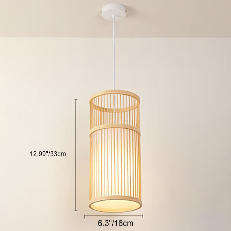 Stornfield | Zen Bambora Pendant Light | Hand-Woven Bamboo Lantern | Japanese Design | Natural Elegance