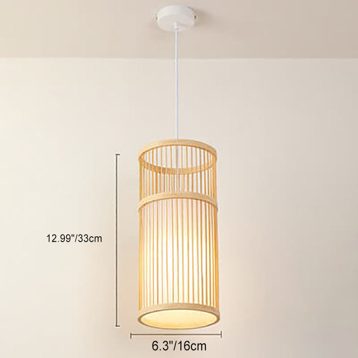 Stornfield | Zen Bambora Pendant Light | Hand-Woven Bamboo Lantern | Japanese Design | Natural Elegance