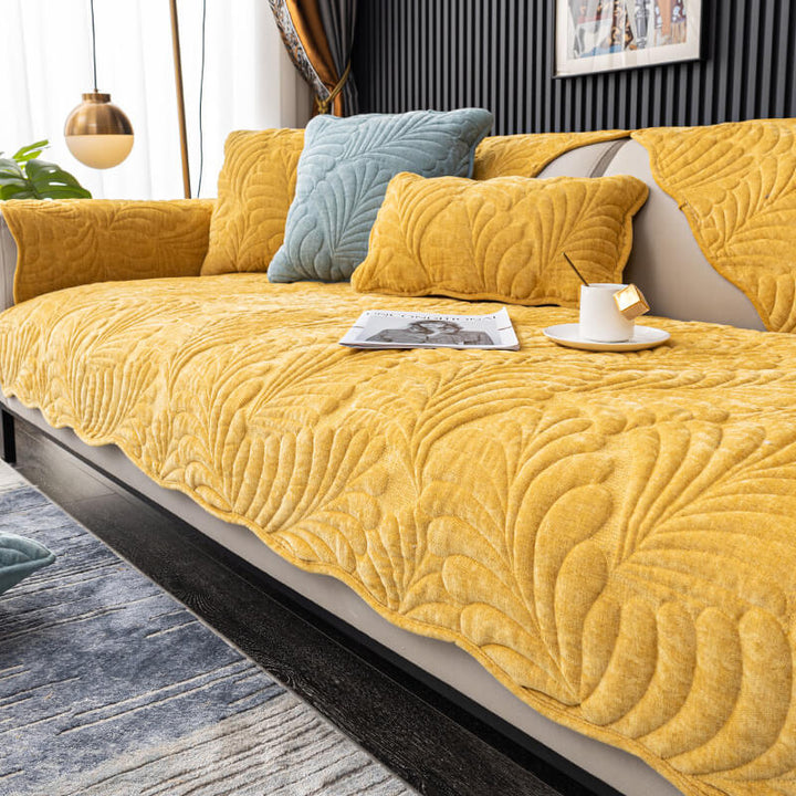 Leaf Cotton Mat Anti-scratch Protective Couch Cover 70x210 | Stornfield