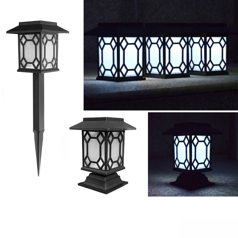 Traditional European Waterproof Solar ABS PC Plastic Rectangular LED Landscape Lighting For Garden | Stornfield