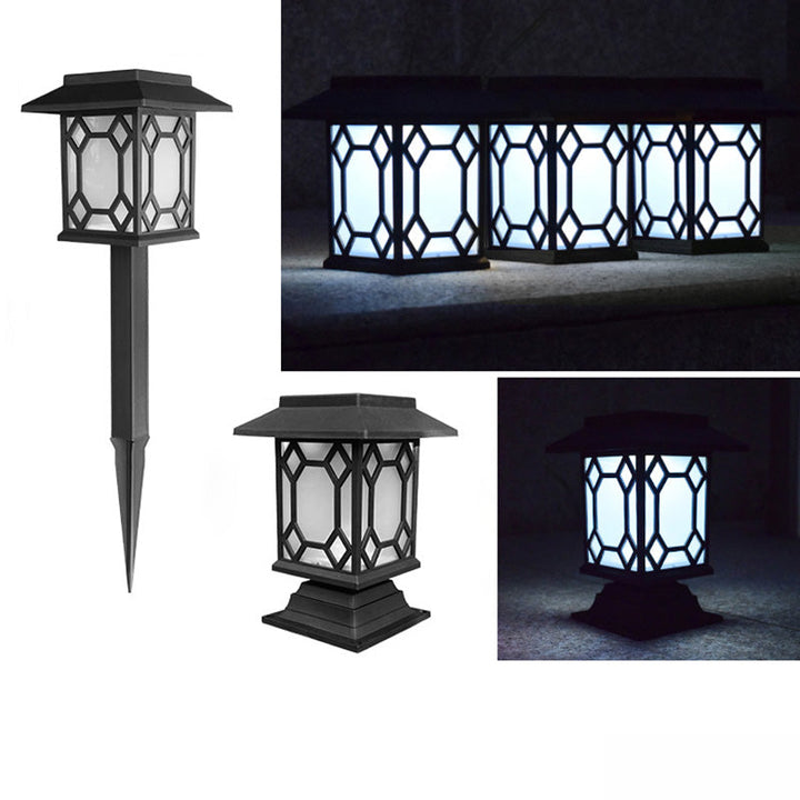 Traditional European Waterproof Solar ABS PC Plastic Rectangular LED Landscape Lighting For Garden | Stornfield