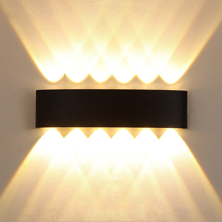 Modern Outdoor Arc Up and Down Spotlight LED Outdoor Waterproof Wall Sconce Lamp | Stornfield