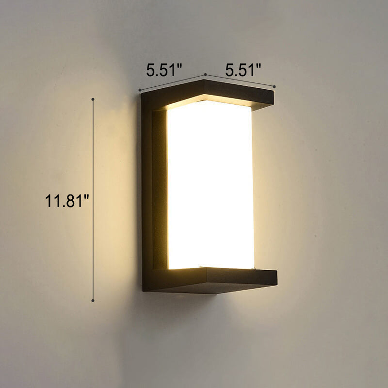 Modern Creative Geometry Aluminum Outdoor Waterproof LED Wall Sconce Lamp | Stornfield