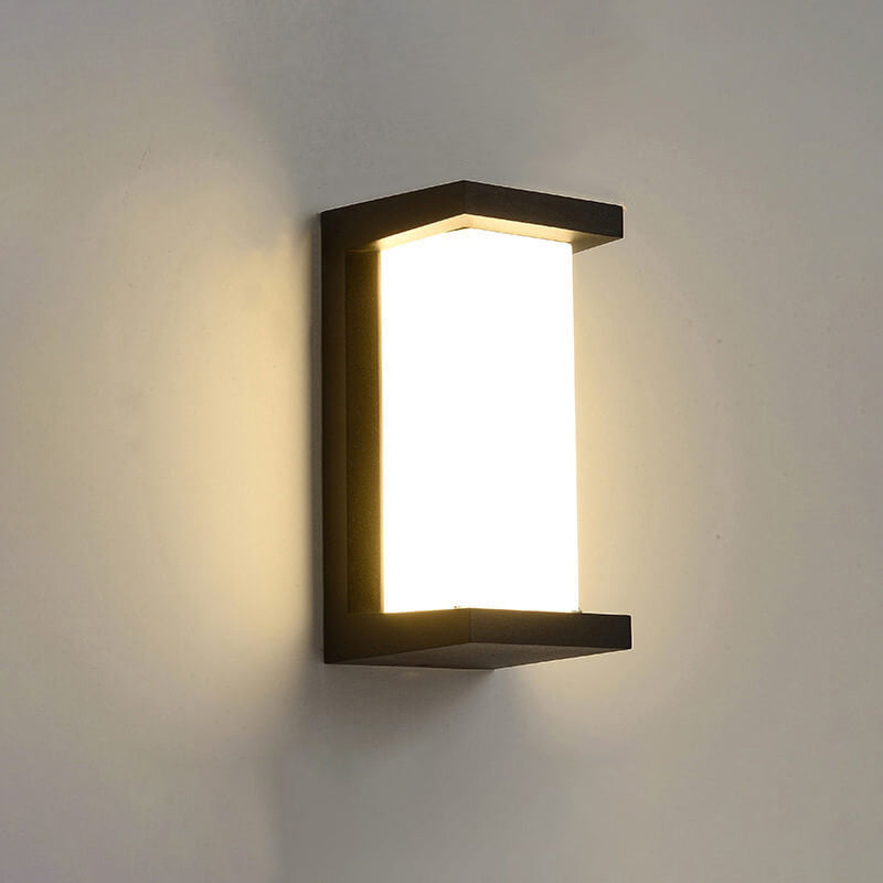 Modern Creative Geometry Aluminum Outdoor Waterproof LED Wall Sconce Lamp | Stornfield