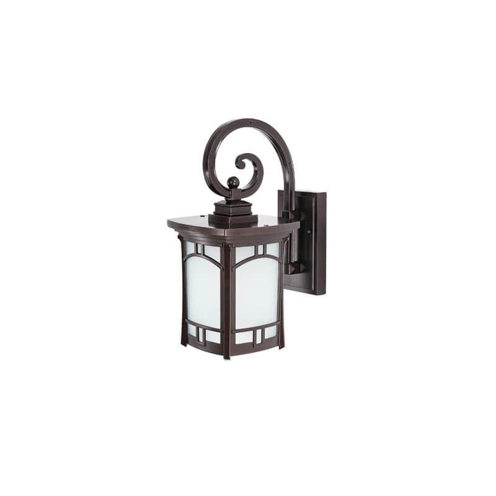 Modern Square Aluminum Glass Carved 1-Light Outdoor Waterproof Wall Sconce Lamp | Stornfield