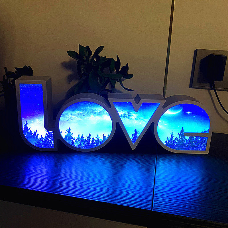Stornfield | PS LOVE Letters Waterproof LED Table Lamp Modern Art Deco for Bedroom