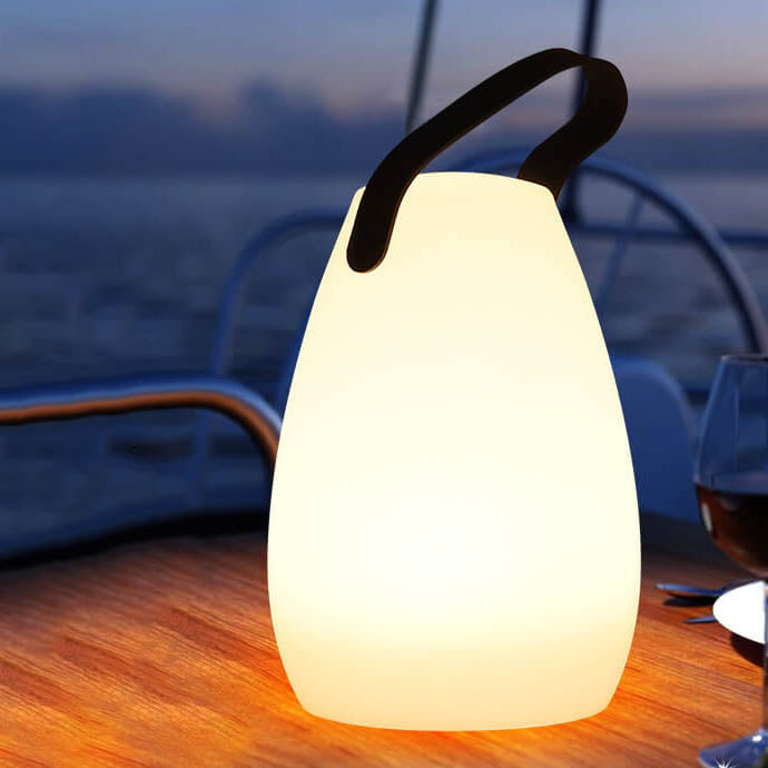 Modern Simplicity Plastic Round Square Hand LED Table Lamp For Outdoor Patio | Stornfield