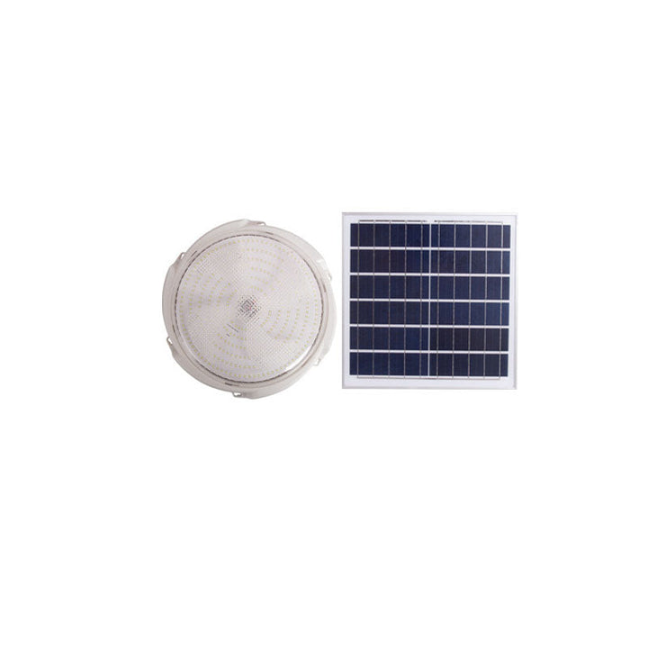 Modern Round Solar LED Remote Control Outdoor Indoor Flush Mount Lighting | Stornfield