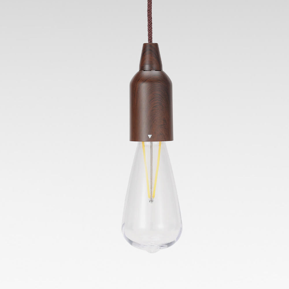 Retro Portable Waterproof Wood Round Cone Battery USB 1-Light Camping Outdoor Light | Stornfield