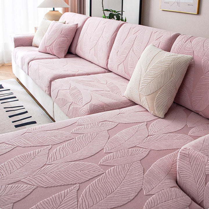 Stornfield | Full Waterproof Modern Jacquard Leaf Anti-Scratch Stretch Sofa Cover