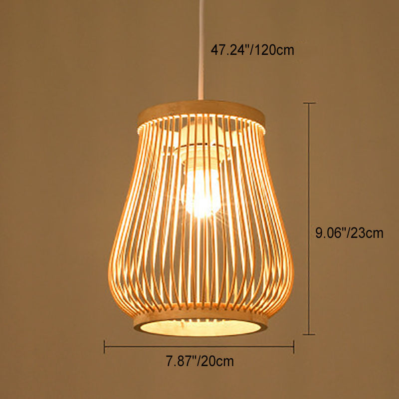 Stornfield | Zen Bambora Pendant Light | Hand-Woven Bamboo Lantern | Japanese Design | Natural Elegance