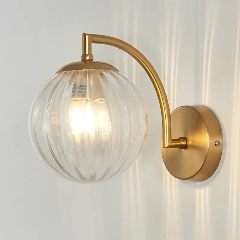 Stornfield | Contemporary Scandinavian Round Iron and Glass 1-Light Wall Sconce for Living Room