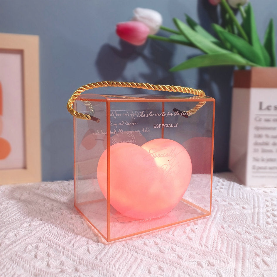 Stornfield | LuvSphere Silicone LED Night Light | Heart-Shaped Design | Table Lamp | Warm Ambient Light | Decorative