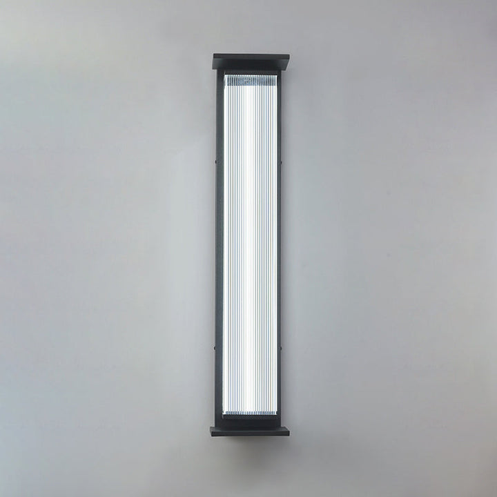 Modern Minimalist Waterproof Rectangular Stainless Steel Acrylic LED Wall Sconce Lamp For Outdoor Patio | Stornfield