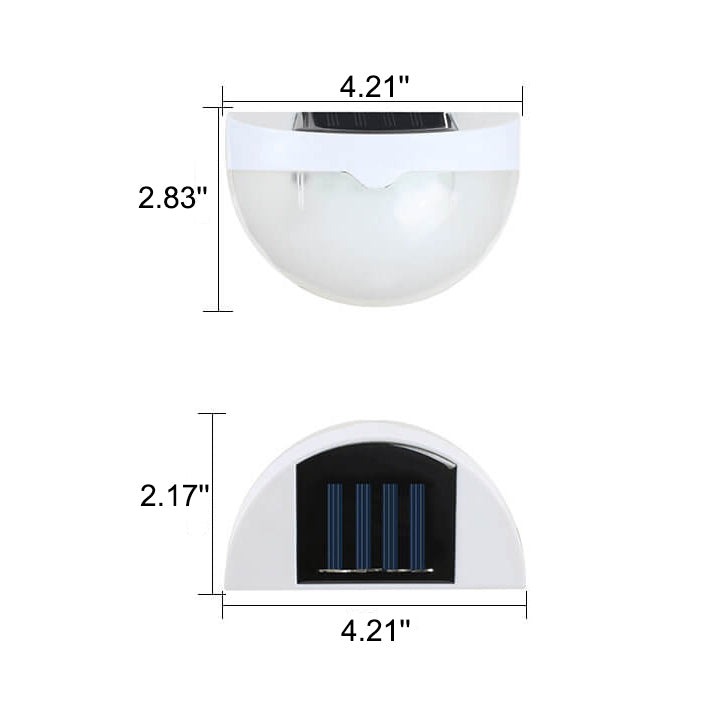 Solar Semi Circle Outdoor Waterproof Light Shadow Fence Wall Sconce Lamp | Stornfield