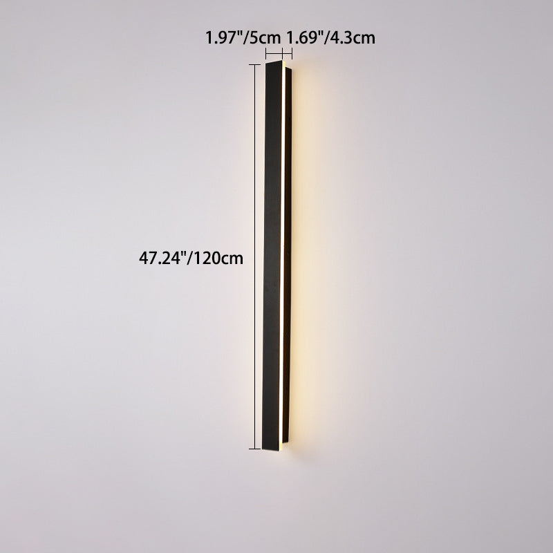 Modern Minimalist Long Rectangular Aluminum Acrylic LED Wall Sconce Lamp For Garden | Stornfield