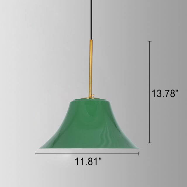 Stornfield | RetroDome Industrial Vintage Pendant Light | Green Iron Dome Design | Single Light | Rustic Ceiling Lighting