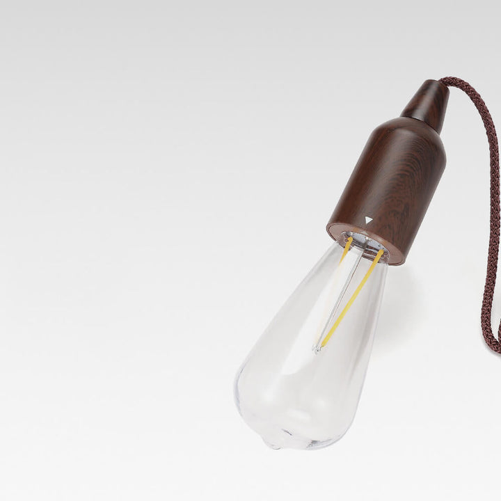 Retro Portable Waterproof Wood Round Cone Battery USB 1-Light Camping Outdoor Light | Stornfield