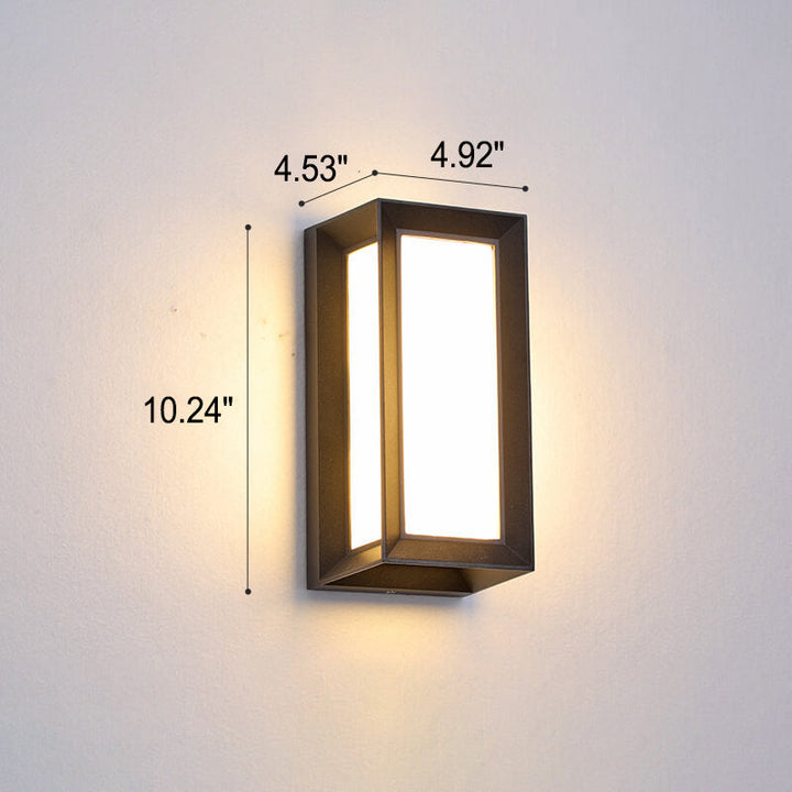 Modern Creative Geometry Aluminum Outdoor Waterproof LED Wall Sconce Lamp | Stornfield