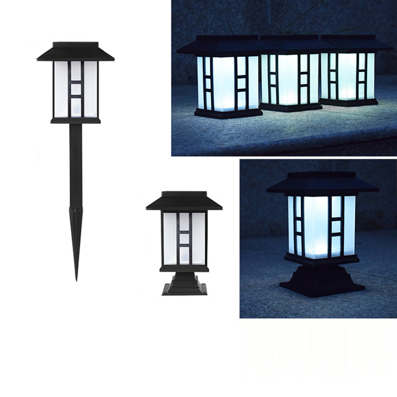 Traditional European Waterproof Solar ABS PC Plastic Rectangular LED Landscape Lighting For Garden | Stornfield