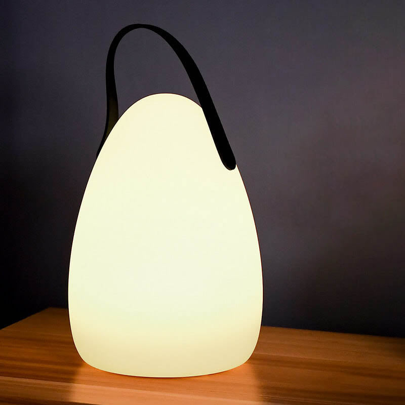 Modern Simplicity Plastic Round Square Hand LED Table Lamp For Outdoor Patio | Stornfield