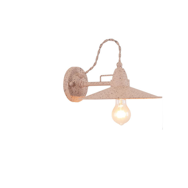 Contemporary Industrial Waterproof Metal Plate Bowl 1-Light Wall Sconce Lamp For Outdoor Patio | Stornfield
