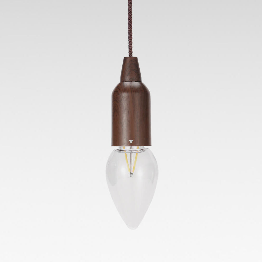 Retro Portable Waterproof Wood Round Cone Battery USB 1-Light Camping Outdoor Light | Stornfield