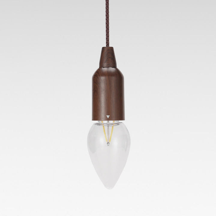 Retro Portable Waterproof Wood Round Cone Battery USB 1-Light Camping Outdoor Light | Stornfield