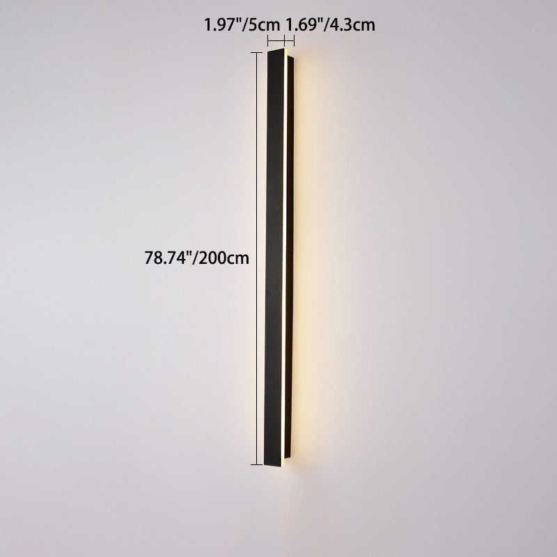Modern Minimalist Long Rectangular Aluminum Acrylic LED Wall Sconce Lamp For Garden | Stornfield