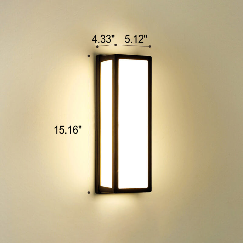Modern Creative Geometry Aluminum Outdoor Waterproof LED Wall Sconce Lamp | Stornfield