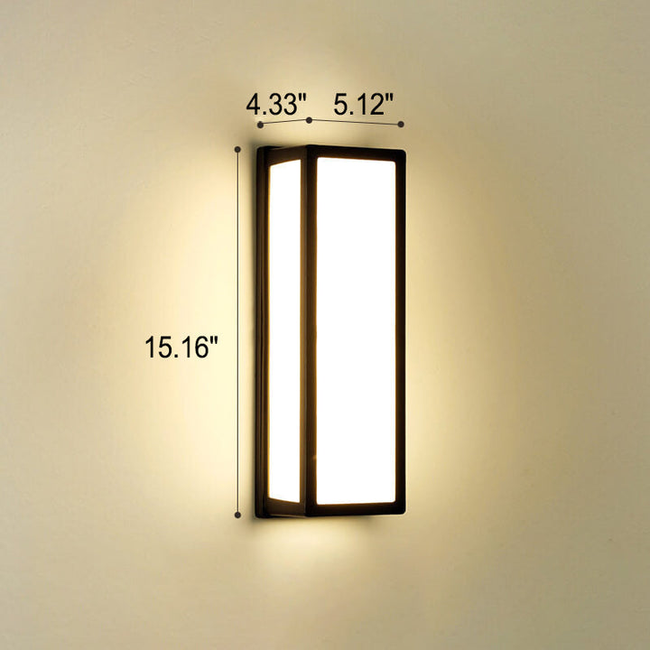 Modern Creative Geometry Aluminum Outdoor Waterproof LED Wall Sconce Lamp | Stornfield