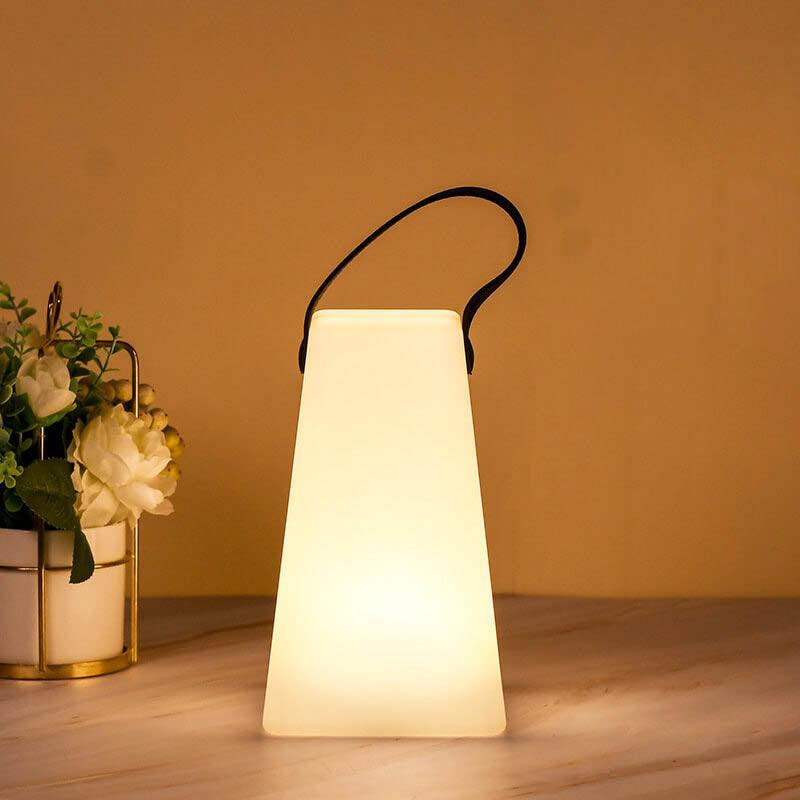Modern Simplicity Plastic Round Square Hand LED Table Lamp For Outdoor Patio | Stornfield