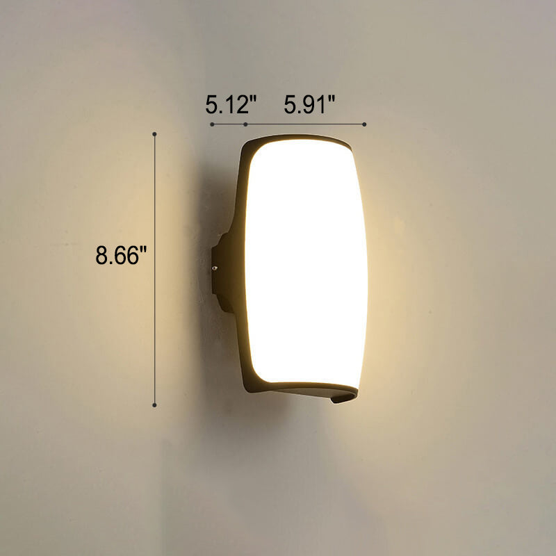 Modern Creative Geometry Aluminum Outdoor Waterproof LED Wall Sconce Lamp | Stornfield