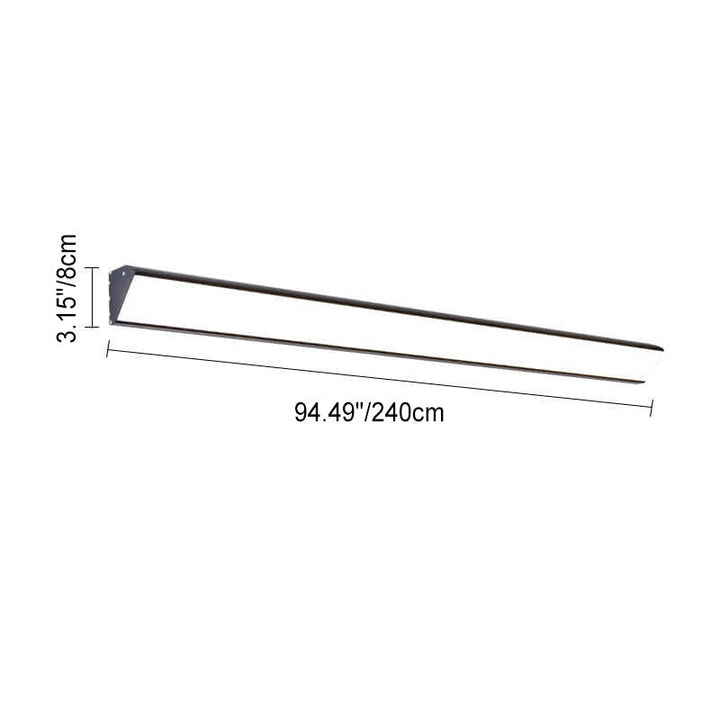 Modern Outdoor Long Bar Aluminum Acrylic Waterproof LED Wall Sconce Lamp | Stornfield