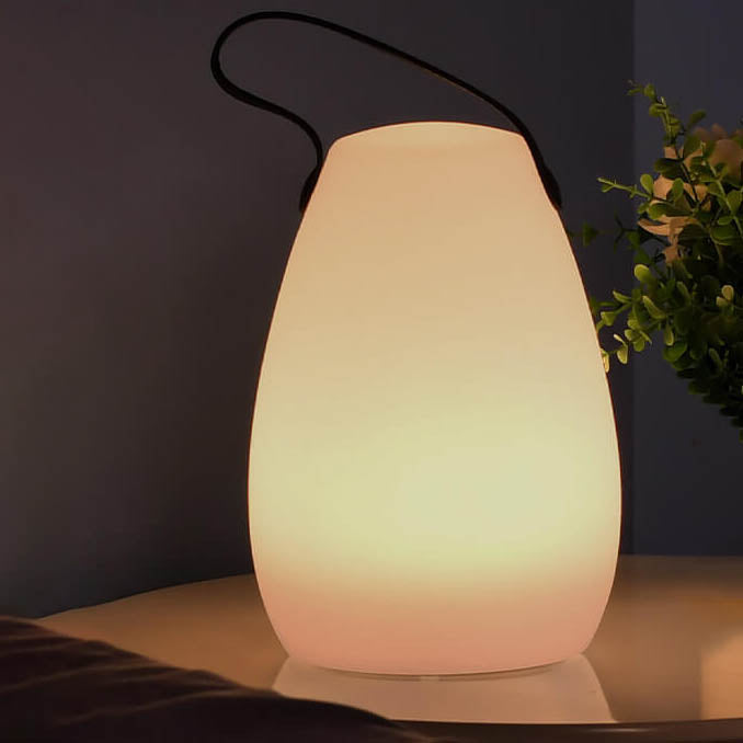 Modern Simplicity Plastic Round Square Hand LED Table Lamp For Outdoor Patio | Stornfield