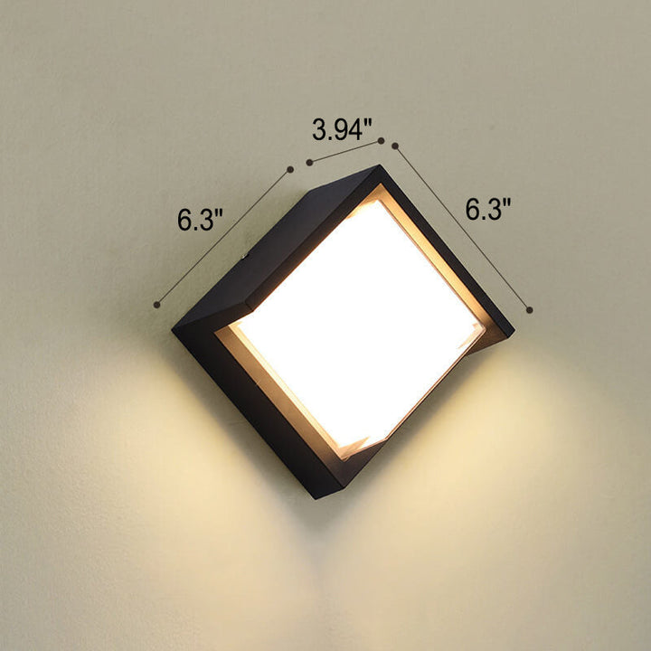 Modern Creative Geometry Aluminum Outdoor Waterproof LED Wall Sconce Lamp | Stornfield