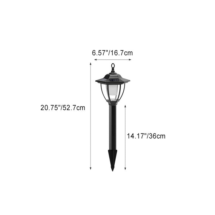 Traditional Farmhouse Waterproof Solar Lanterns Plastic Ground Plug LED Landscape Light For Garden | Stornfield