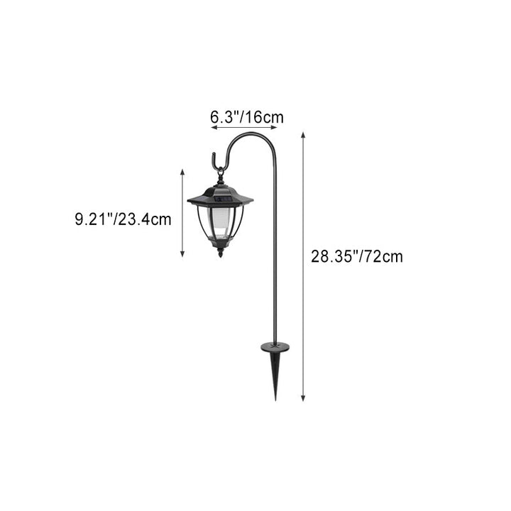 Traditional Farmhouse Waterproof Solar Lanterns Plastic Ground Plug LED Landscape Light For Garden | Stornfield
