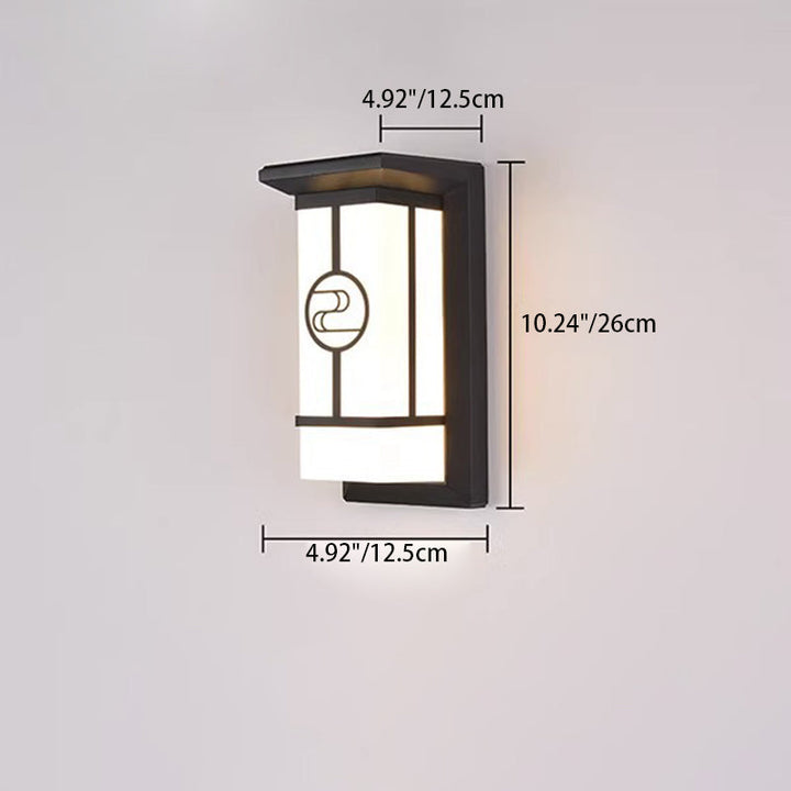 Modern Industrial Cuboid Aluminum Acrylic LED Waterproof Outdoor Wall Sconce Lamp For Outdoor Patio | Stornfield