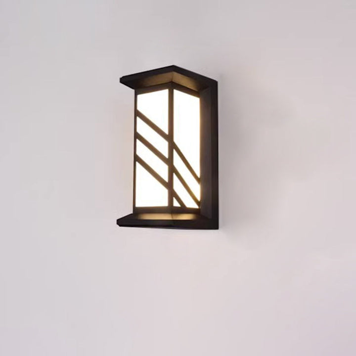 Modern Industrial Cuboid Aluminum Acrylic LED Waterproof Outdoor Wall Sconce Lamp For Outdoor Patio | Stornfield